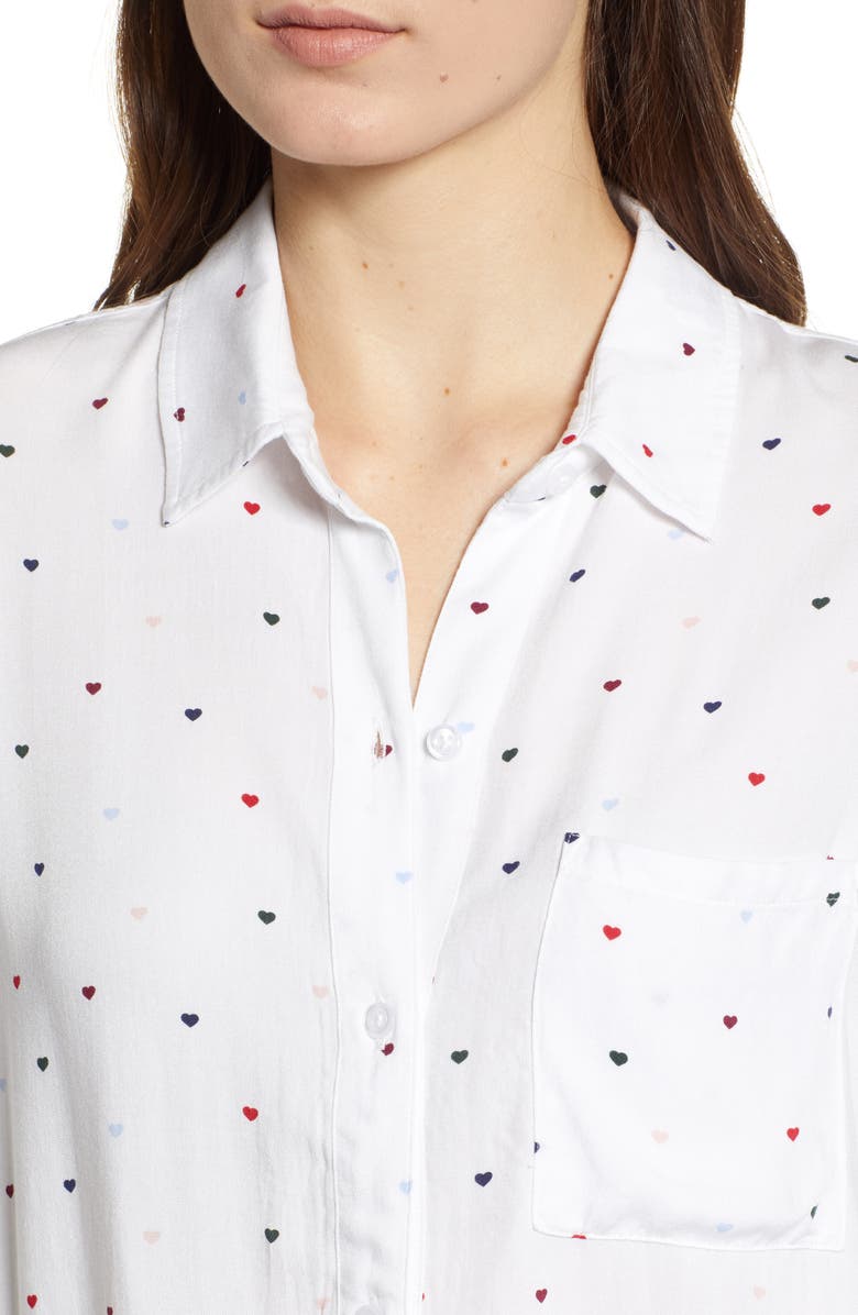 Rails Rocsi Heart Print Shirt, Alternate, color, 