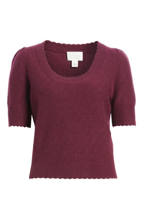 Short Sleeve Wool & Cashmere Sweater