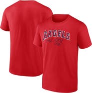 FANATICS Men's Fanatics Branded Mike Trout Red Los Angeles Angels Player Name & Number T-Shirt