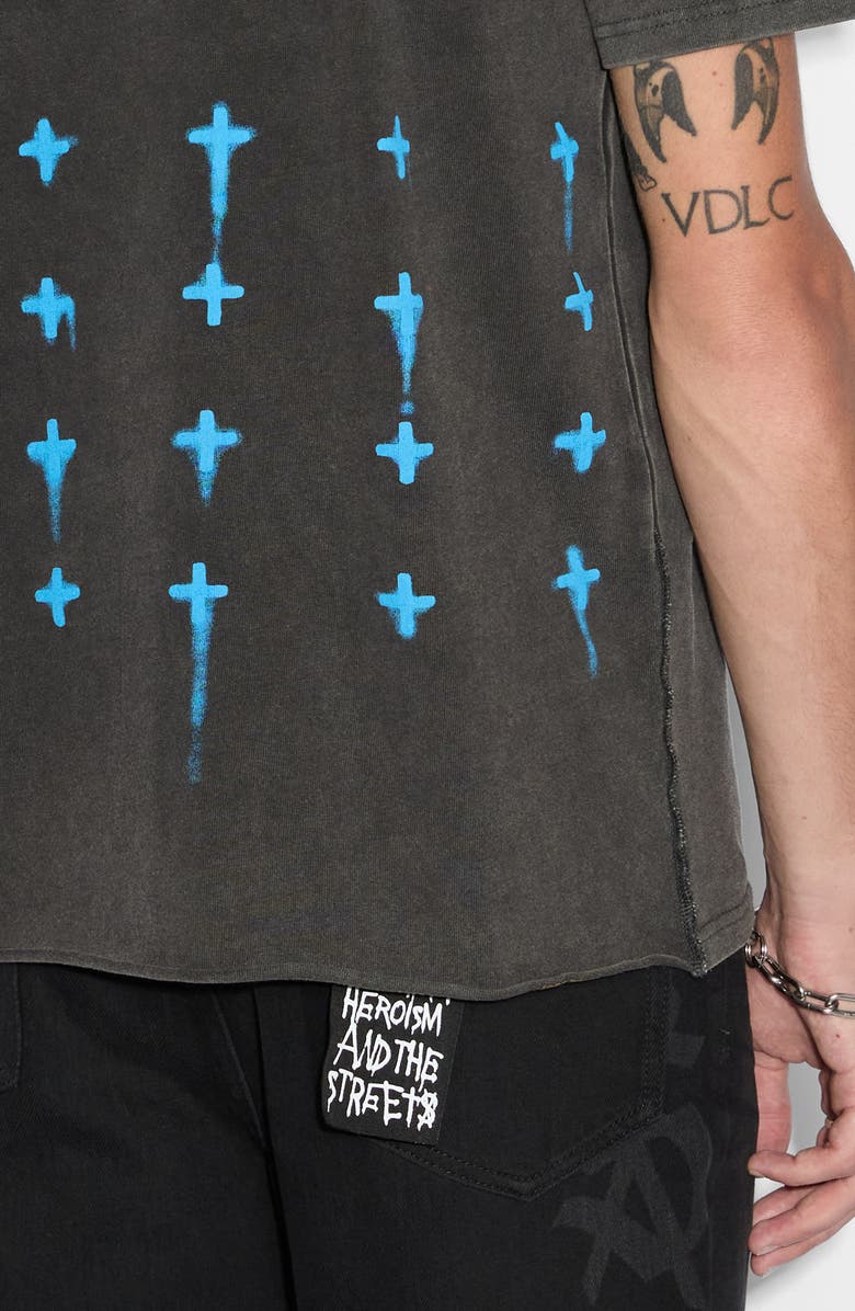 Ksubi Graff Rose Kash Floral Graphic T-Shirt, Alternate, color,