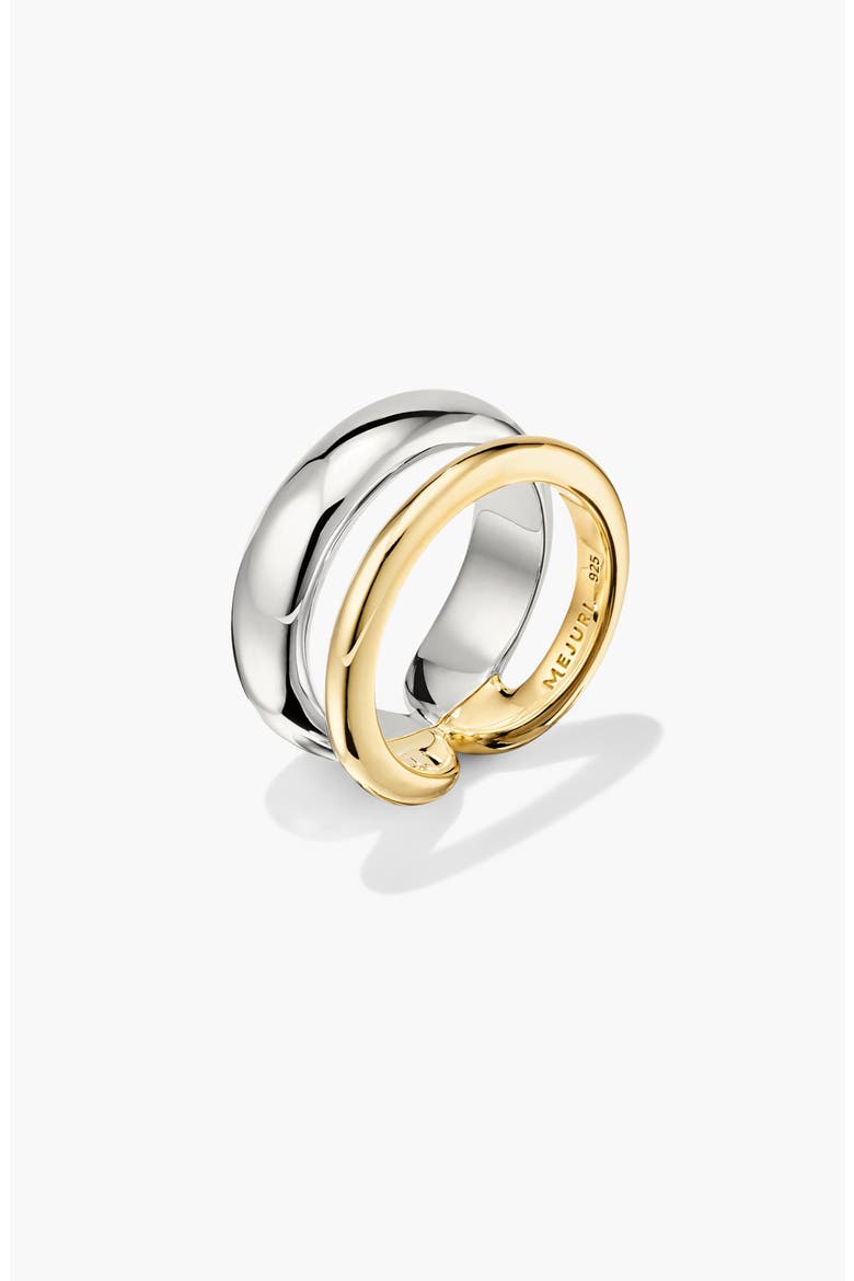 Duet Mixed Ring, Alternate, color, Gold, Silver