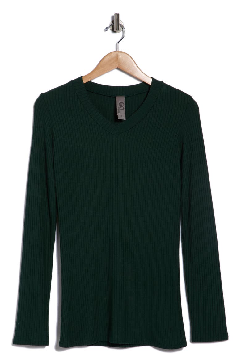 V-Neck Long Sleeve T-Shirt, Alternate, color, AVENTURINE