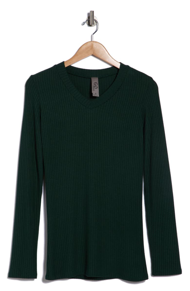 GO COUTURE V-Neck Long Sleeve T-Shirt, Main, color, Aventurine