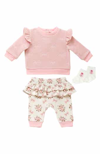 Bows & Flowers 3-Piece Pant Set