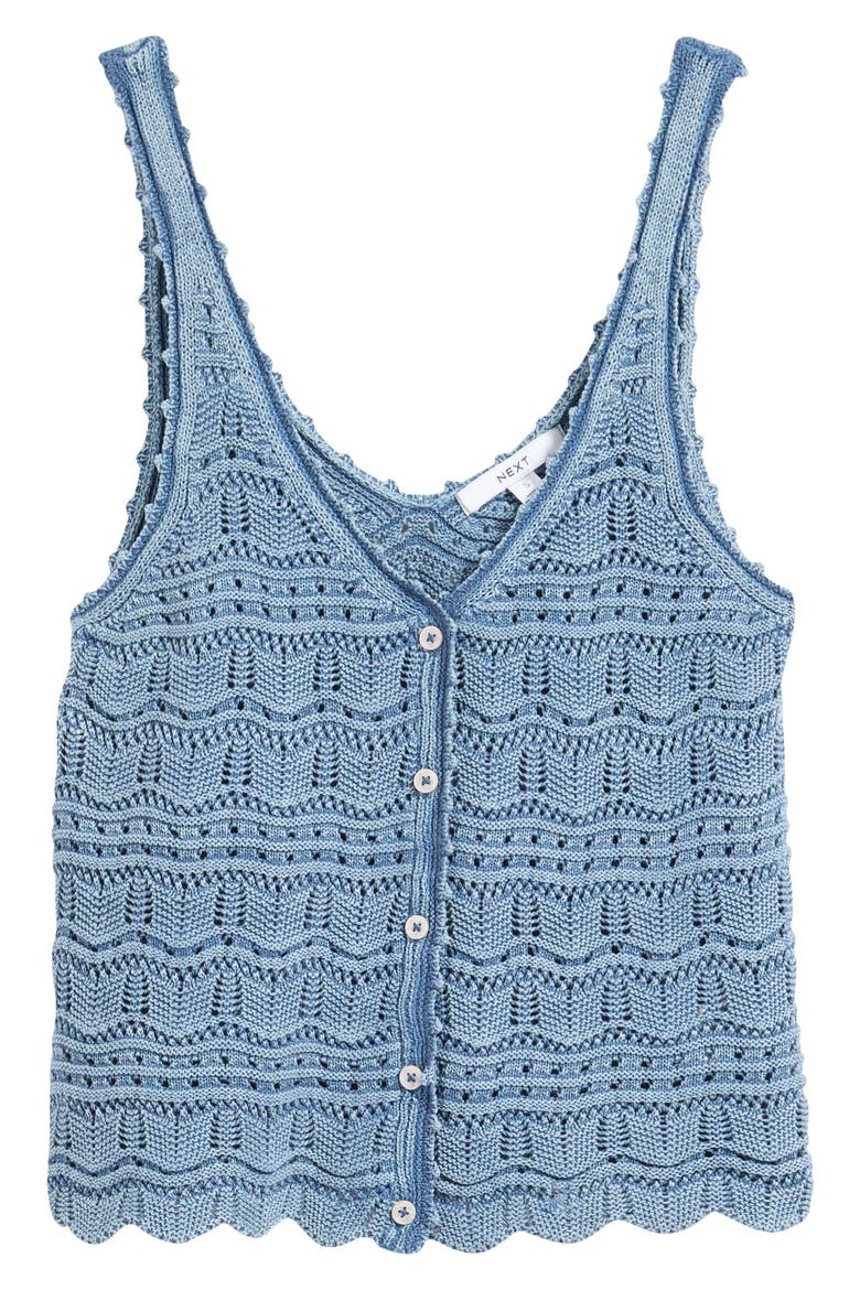 Crochet Sweater Tank, Alternate, color, BLUE