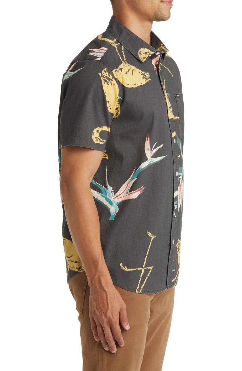 Brixton Charter Stretch Short Sleeve Button-Up Shirt, Alternate, color, 