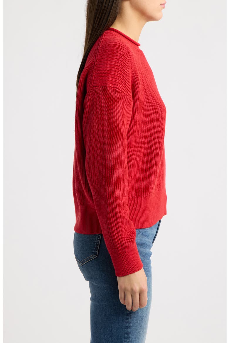 The Arden Crewneck Cotton Sweater, Alternate, color, POMEGRANATE SEED