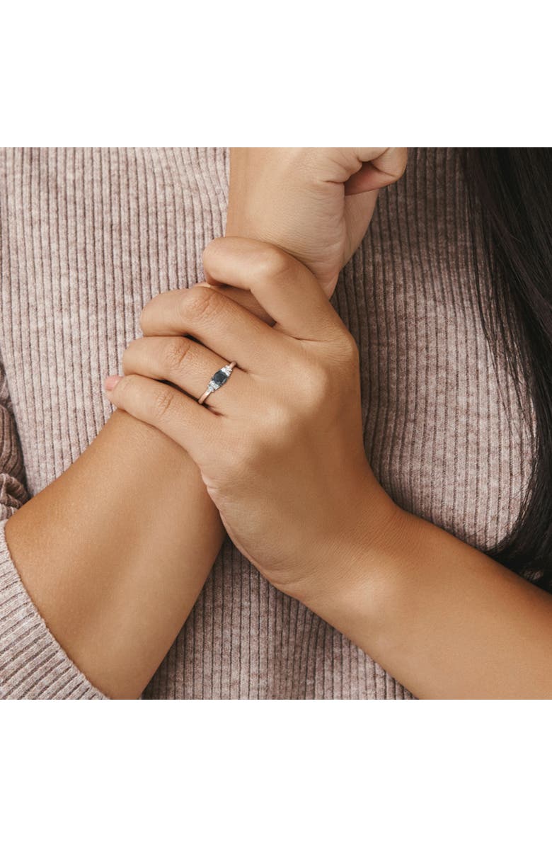 Julianna B. Black & White Diamond Seven-Stone Ring 14k, Alternate, color, 14K White Gold