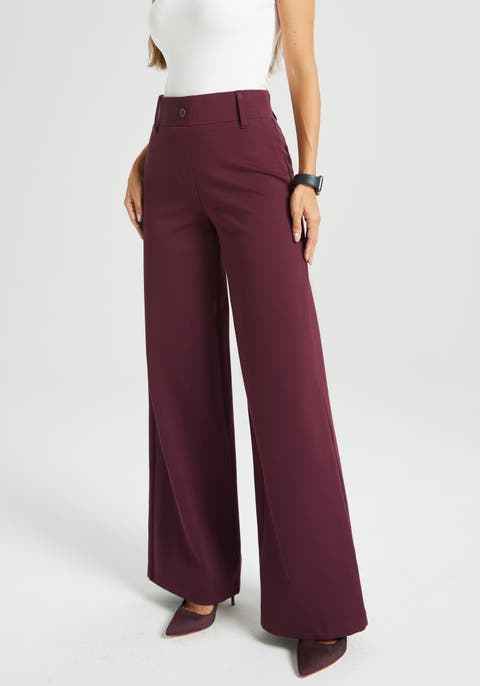 Classic High-Waist DPYP Dress Pant Yoga Pants | Wide