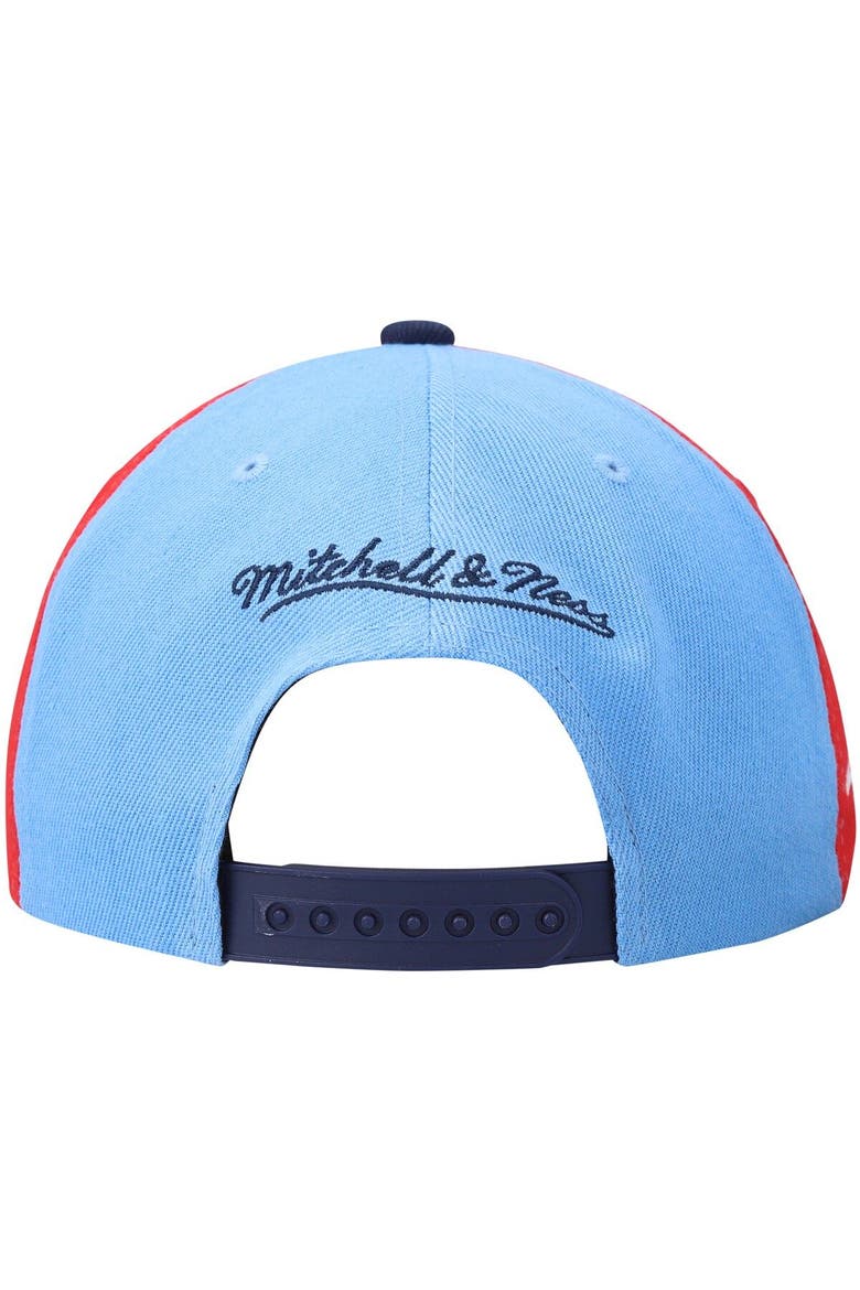 Men's Mitchell & Ness Light Blue/Navy Houston Rockets Hardwood Classics On The Block Snapback Hat, Alternate, color, Light Blue