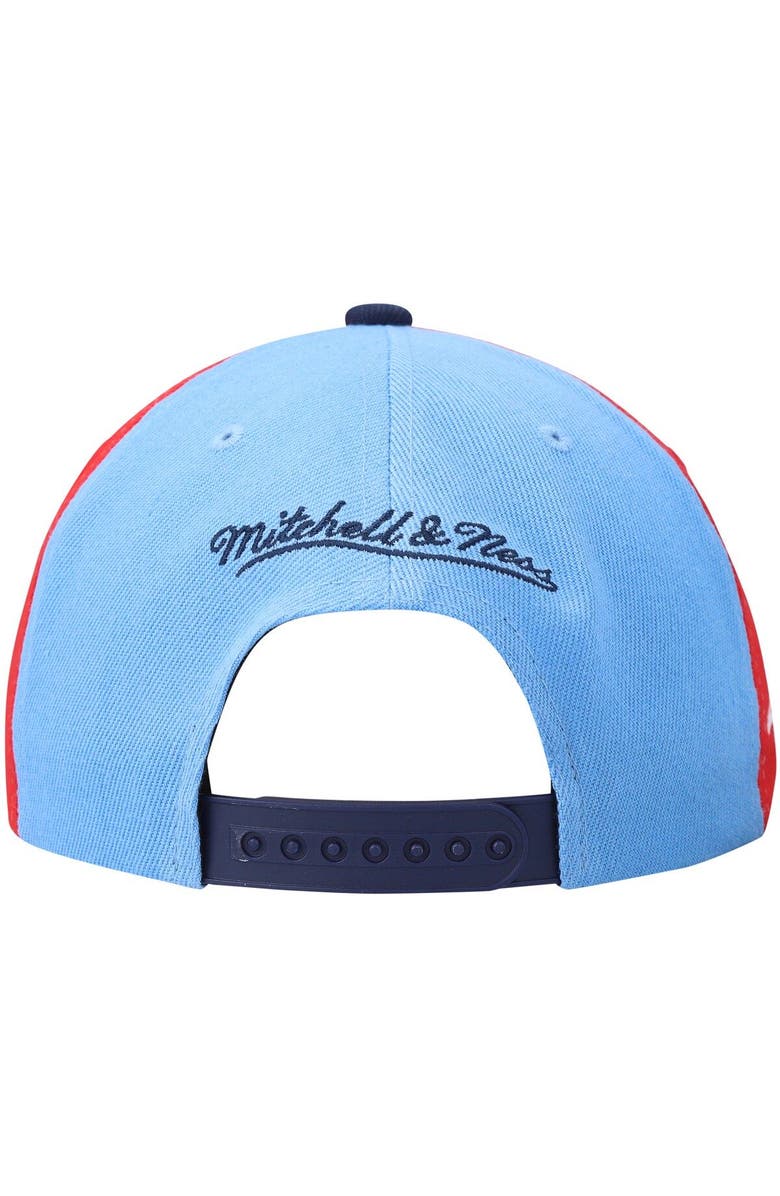 Mitchell & Ness Men's Mitchell & Ness Light Blue/Navy Houston Rockets Hardwood Classics On The Block Snapback Hat, Alternate, color, 