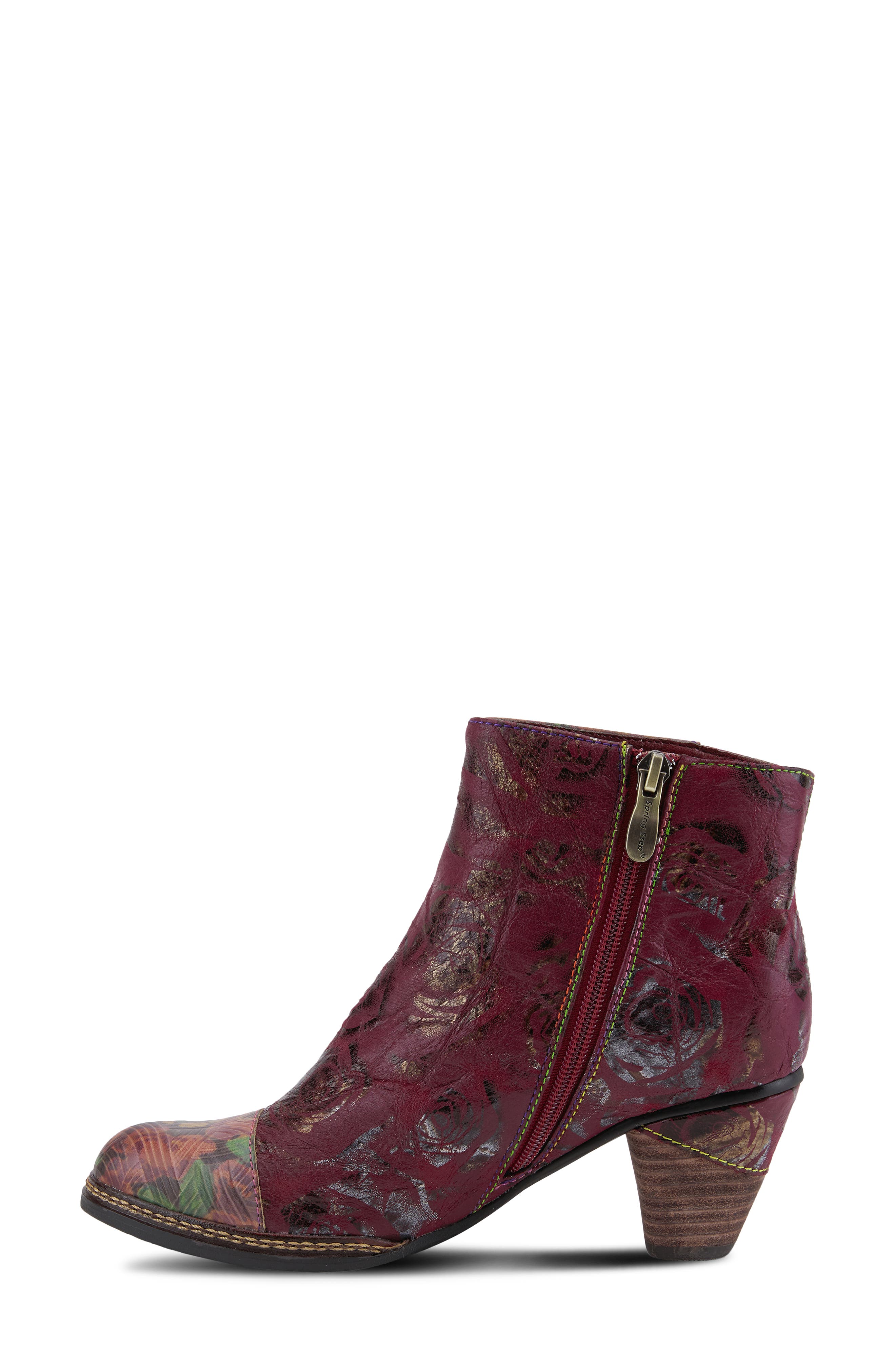 L'Artiste Waterlily Bootie, Alternate, color, BORDEAUX LEATHER/ SYNTHETIC