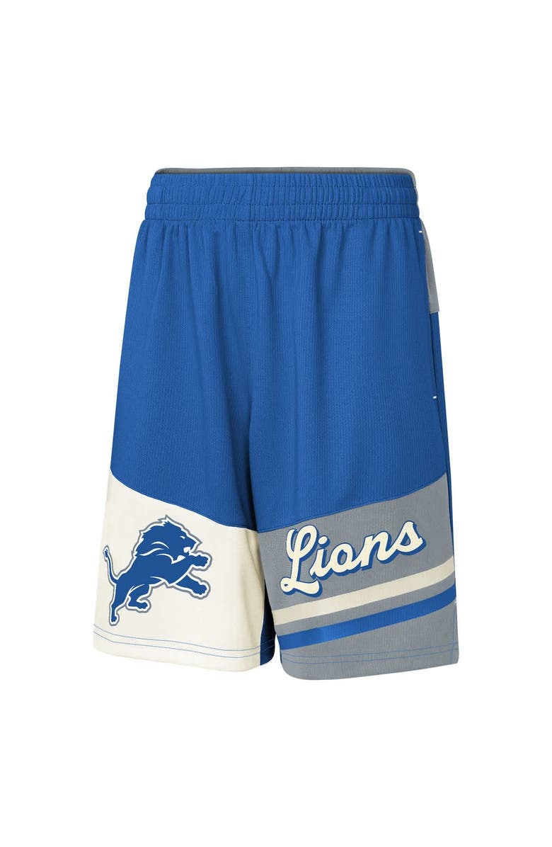 Outerstuff Youth Blue Detroit Lions Fandemonium Mesh Shorts, Alternate, color, Blue