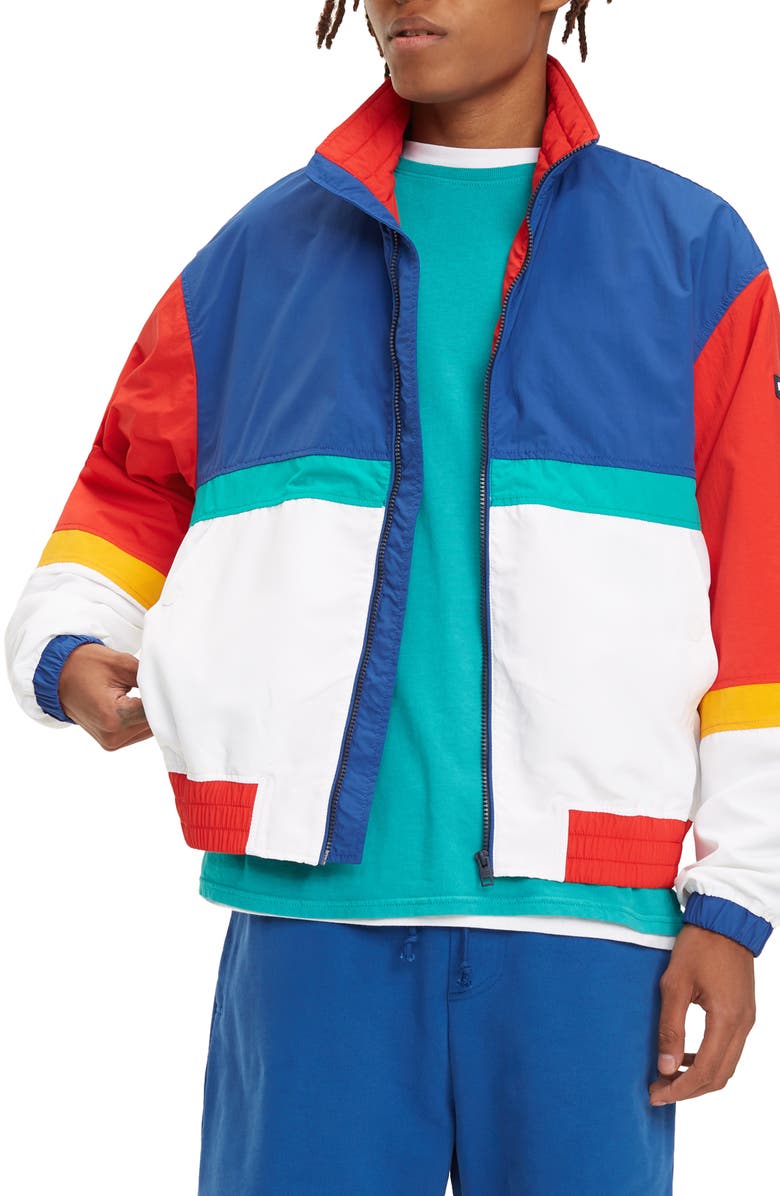 TOMMY JEANS TJM Colorblock Track Jacket, Main, color, 