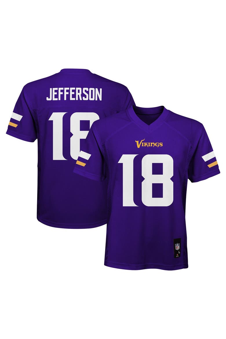 Preschool Justin Jefferson Purple Minnesota Vikings Replica Player Jersey, Main, color, Purple