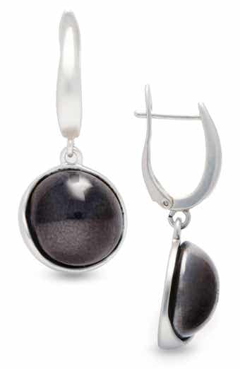 Cabochon Drop Earrings