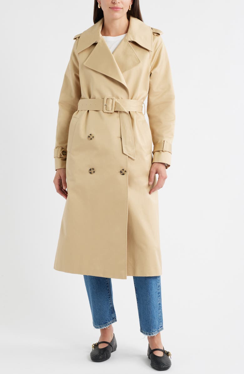Caslon<sup>®</sup> Cotton Trench Coat, Alternate, color, Tan Shore