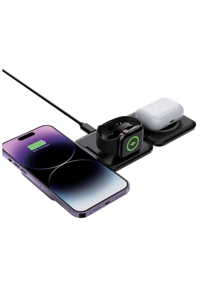 3-in-1 Wireless Portable Charger, Alternate, color, BLACK