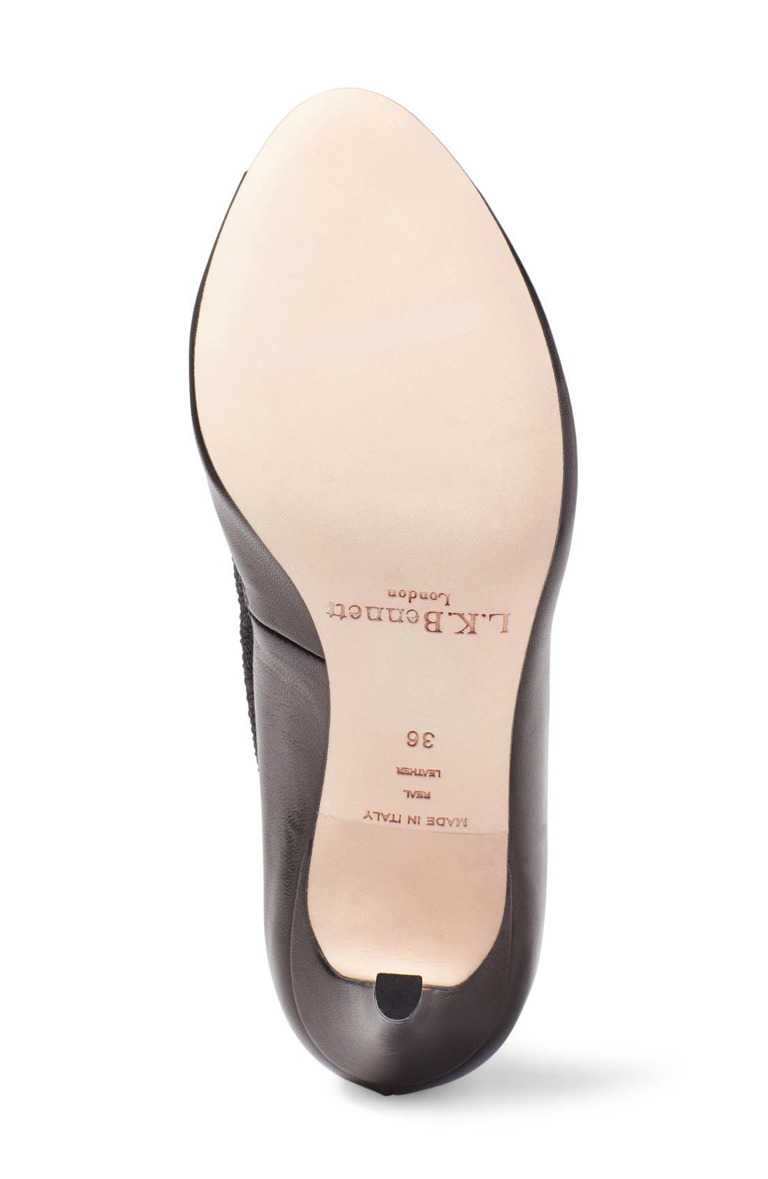 L.K. Bennett 'Lara' Bootie, Alternate, color, BLACK MESH NAPPA