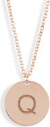 MESHMERISE Initial Disc Pendant Necklace