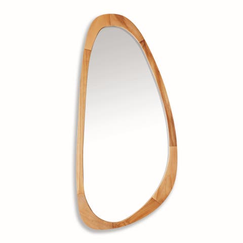 Flynn Mirror Large - Natural Teak Wood Frame