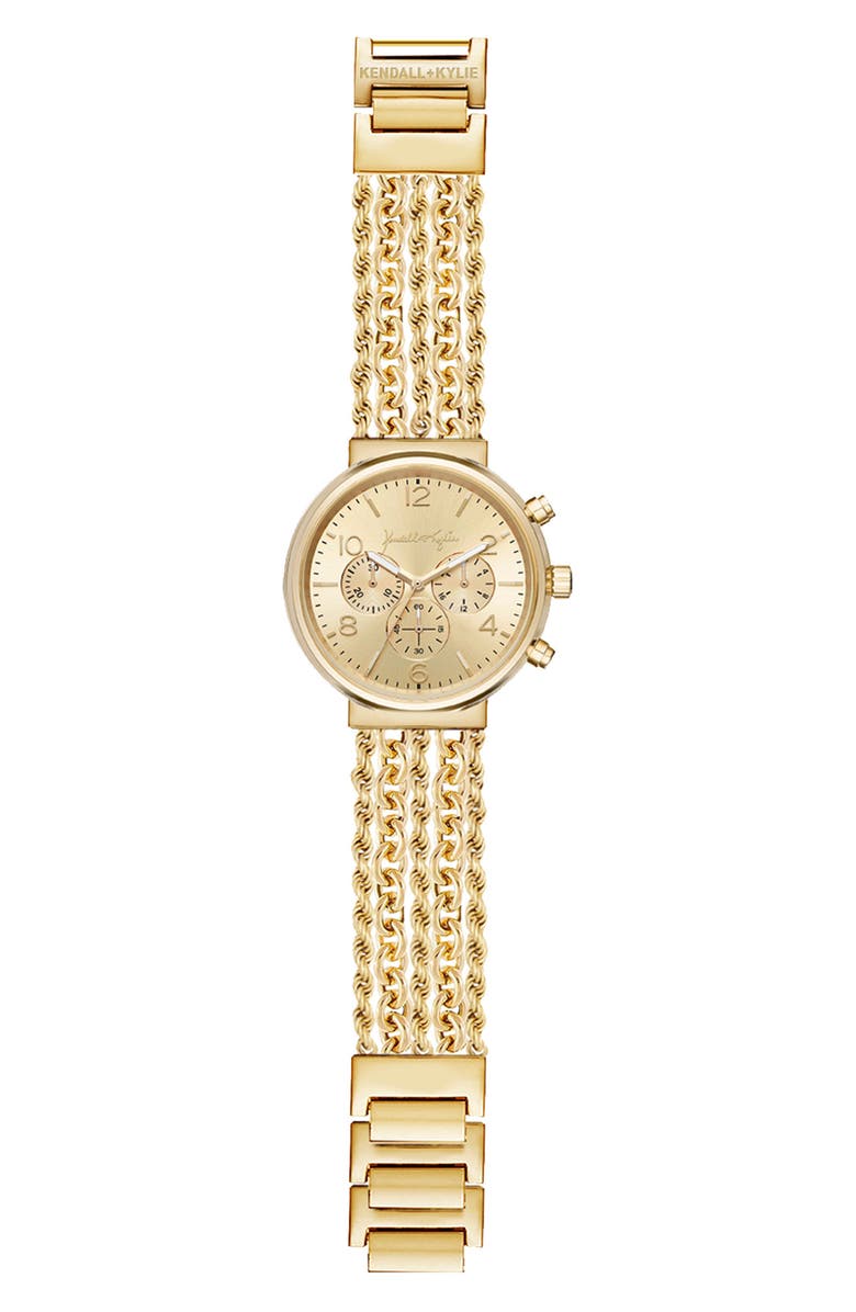 KENDALL + KYLIE Women's Kendall + Kylie Gold-Tone Bracelet Watch, 38mm, Main, color, 