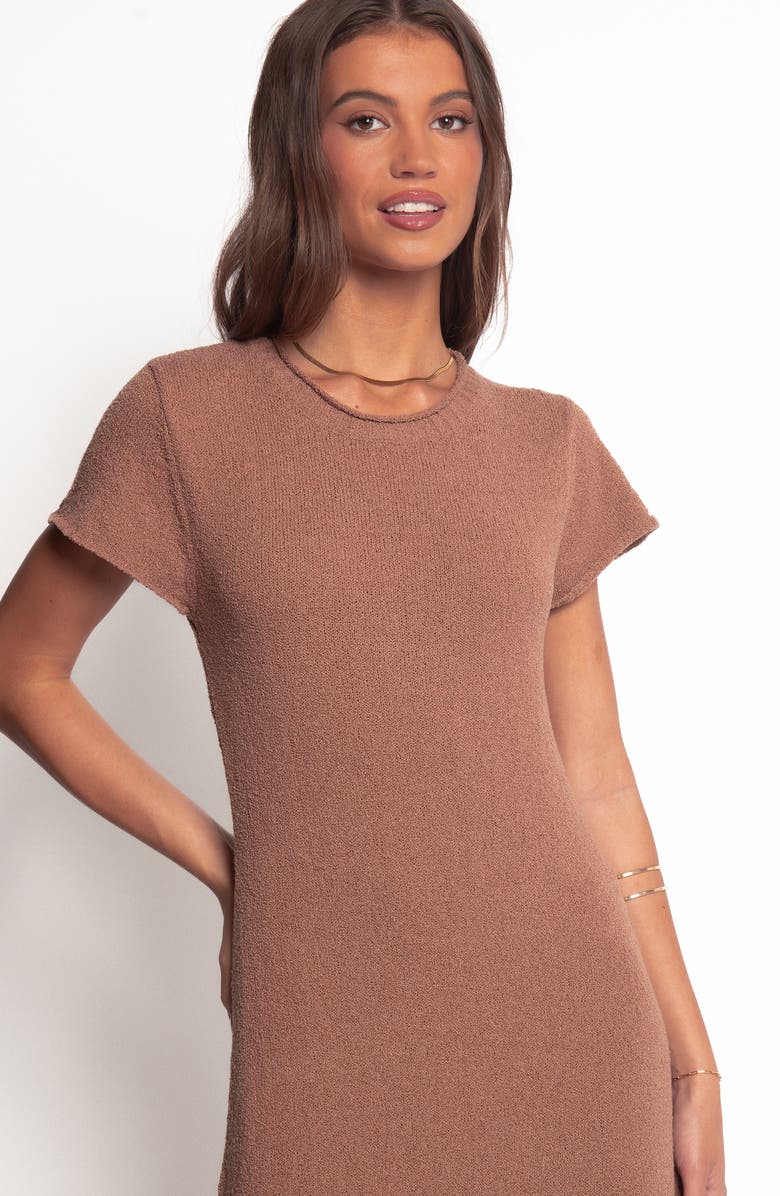 Petal & Pup Lowell Short Sleeve Knit Maxi Sweater Dress, Alternate, color, Mocha