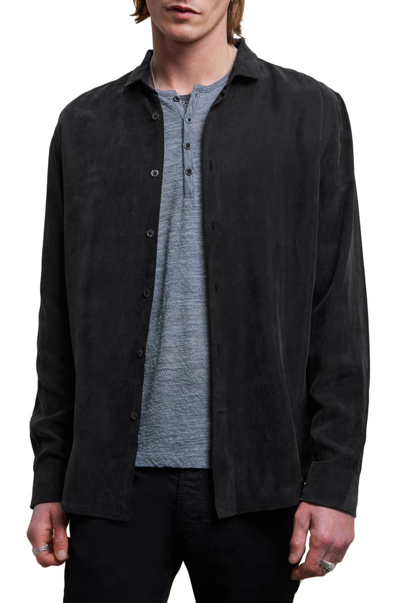 John Varvatos Slim Fit Button-Up Shirt, Main, color, Black