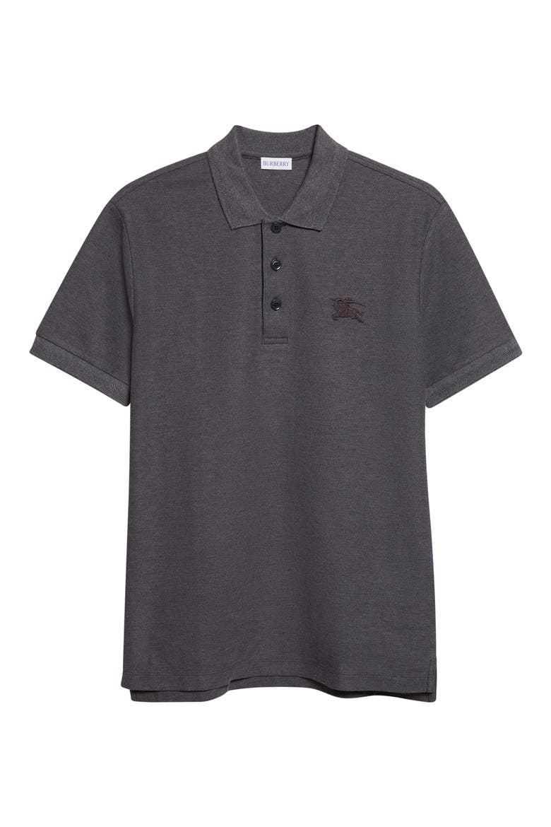 Eddie EKD Embroidered Cotton Piqué Polo, Main, color, CHARCOAL MELANGE