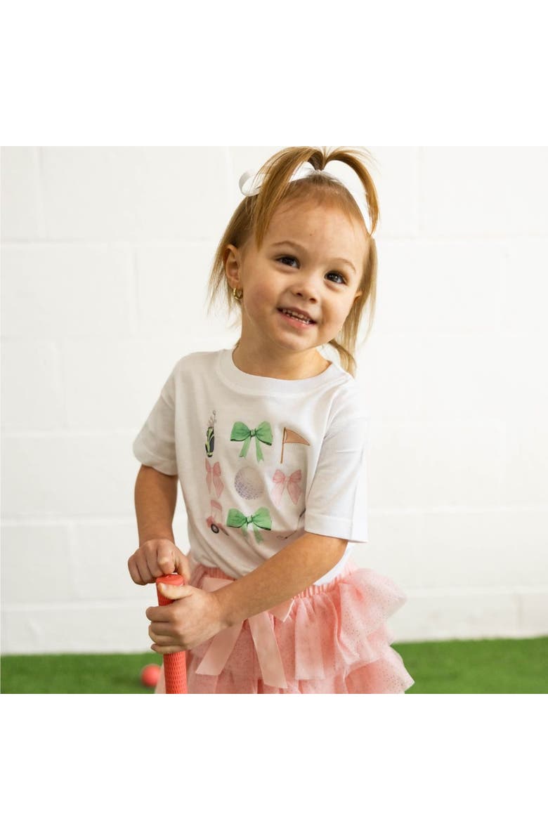 Sweet Wink Bow Golf Girl Short Sleeve T-Shirt, Alternate, color, White