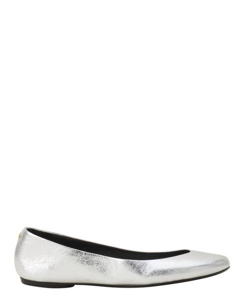 The Metallic Leather Ballerina Flat