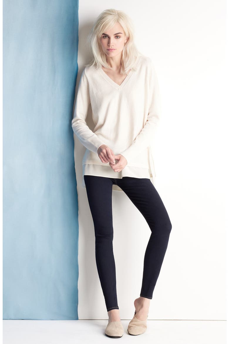 7 For All Mankind® 'b(air)' Skinny Jeans, Alternate, color, RINSED INDIGO