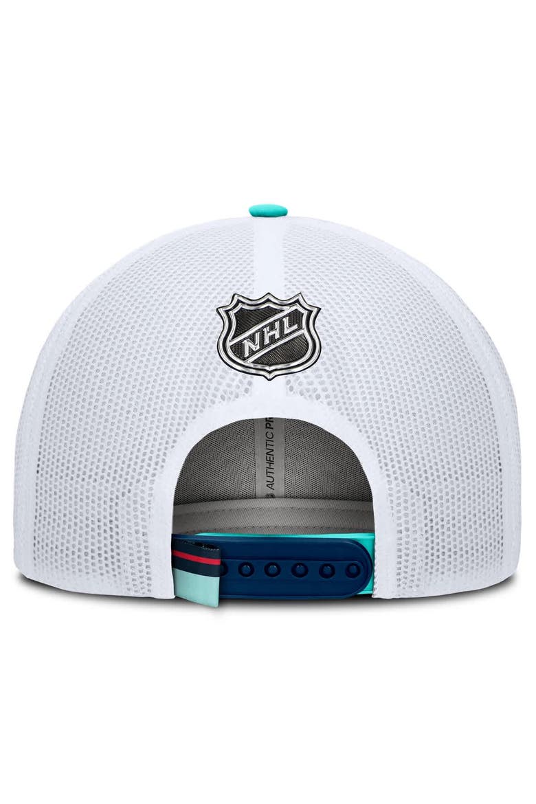 Men's Fanatics Deep Sea Blue/White Seattle Kraken Authentic Pro Rink Trucker Hat, Alternate, color, Navy