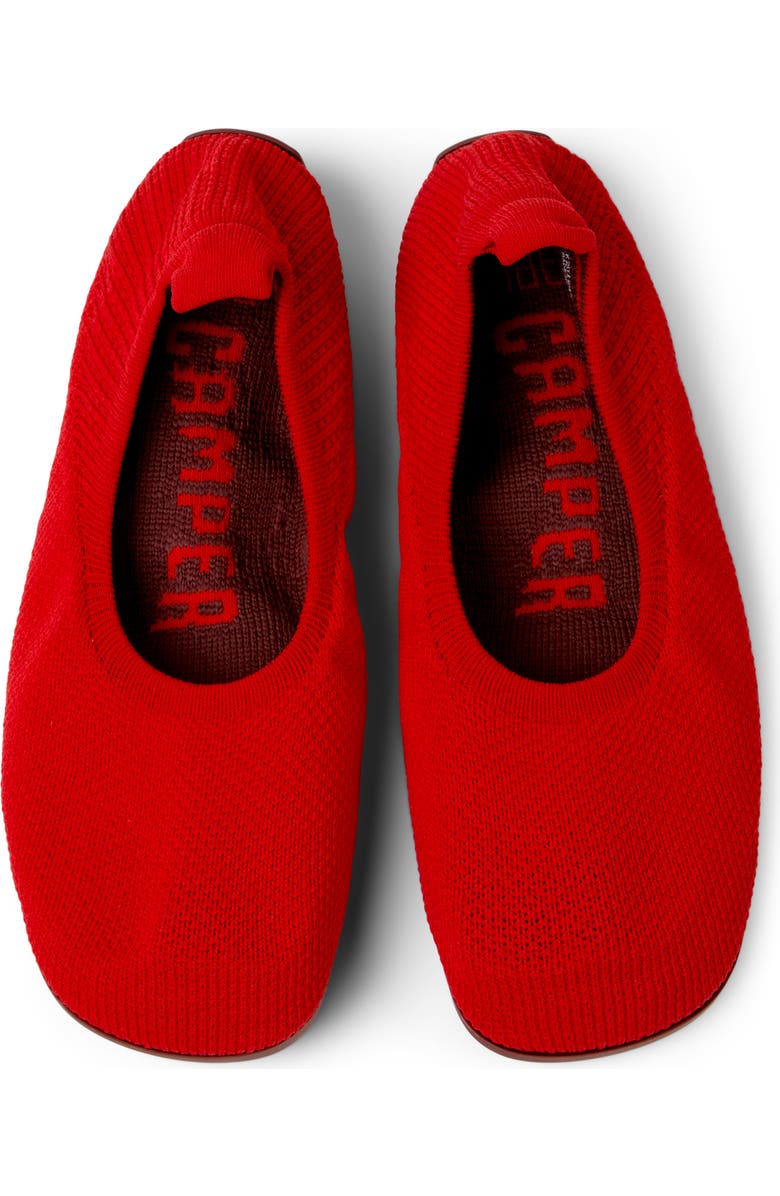 Camper Right Niko Ballerina Flat, Alternate, color, Medium Red