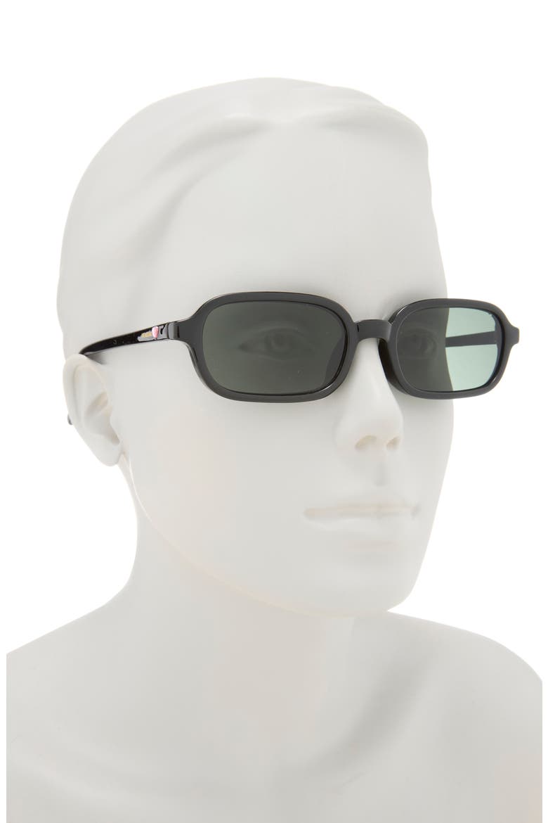 LM105 Rectangle Sunglasses, Alternate, color, BLACK OPAQUE