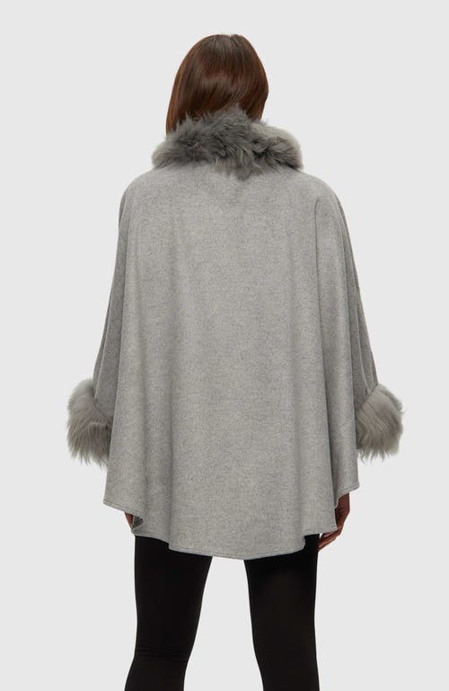 Gorski Wool And Cashmere Cape In Gray