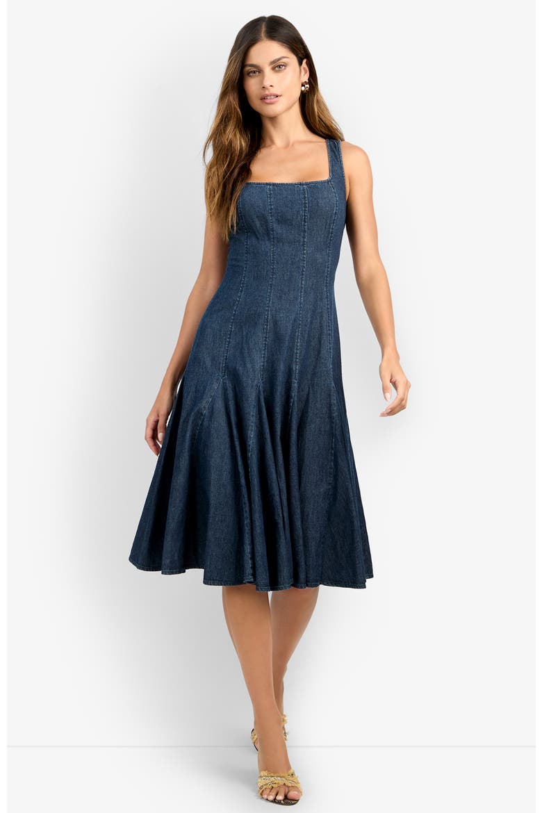 Casima Dress, Main, color, Indigo Denim
