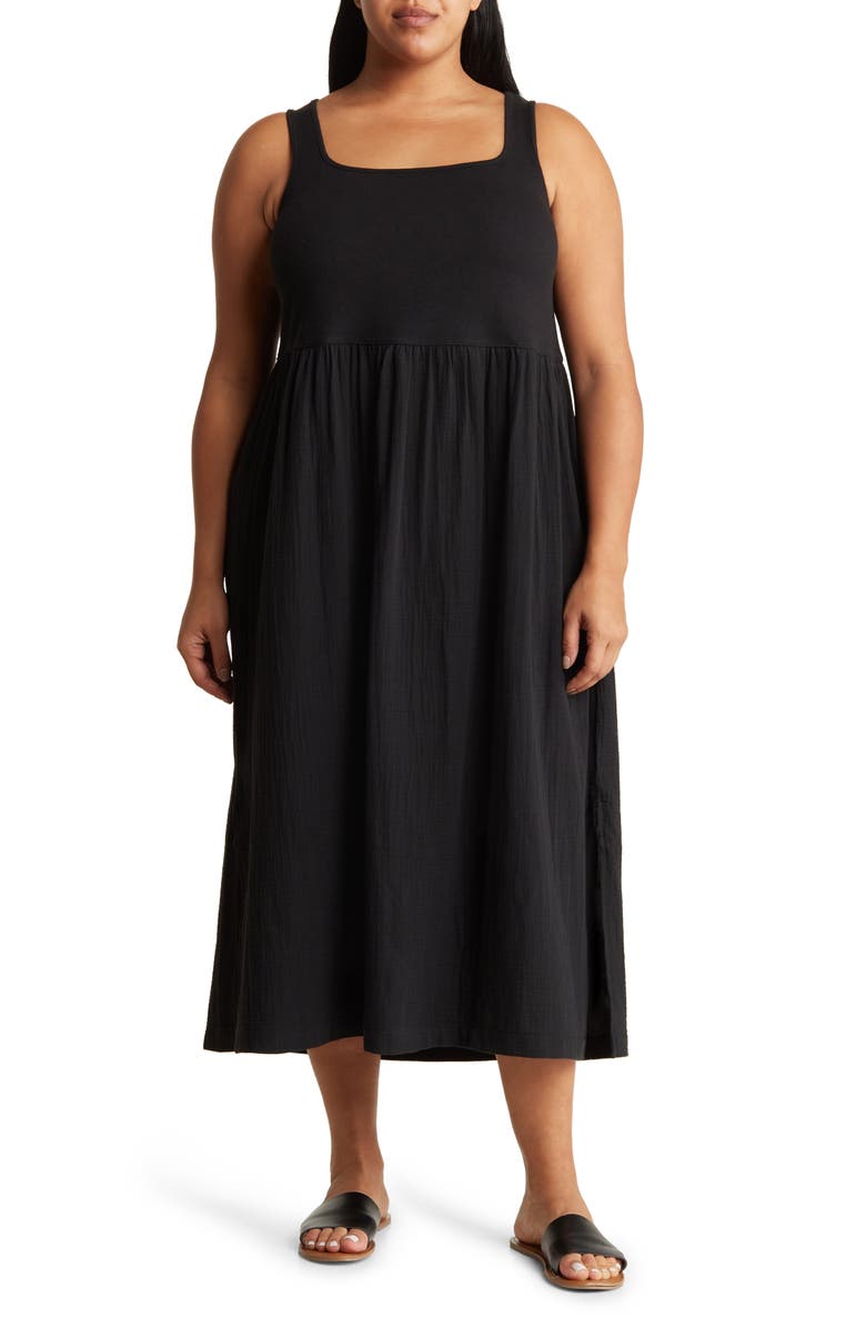 chinese dress ladies The Seamed Dress in Stretch Linen main image 0