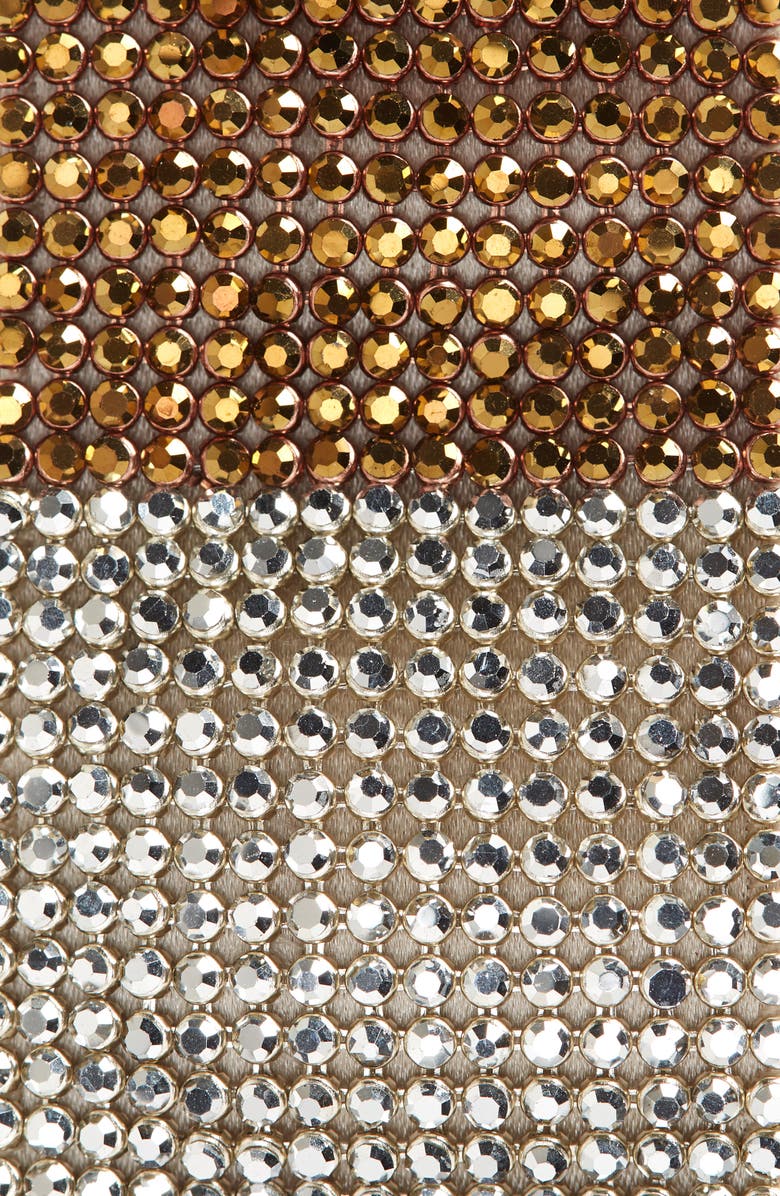 Benedetta Bruzziches Colorblock Crystal Mesh Belt, Alternate, color, Silver/ Gold