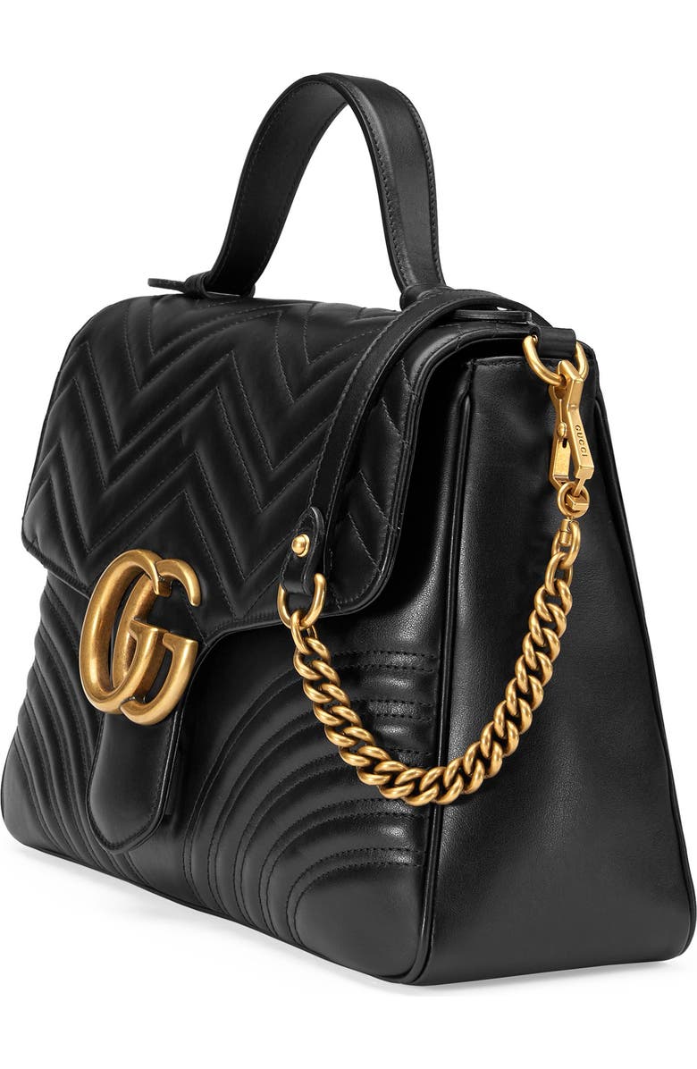 Gucci Medium GG Marmont 2.0 Matelassé Leather Top Handle Bag, Alternate, color,