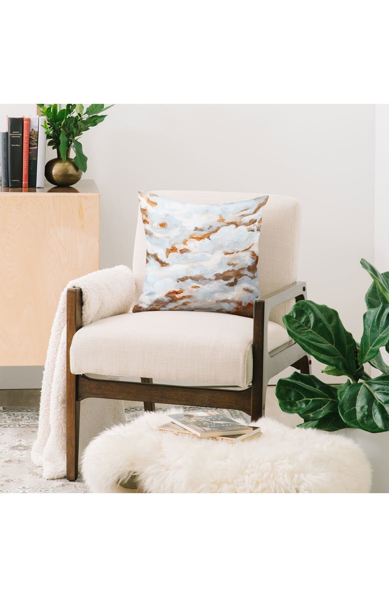 Deny Designs Clouds Dance Accent Pillow, Alternate, color, Blue