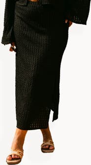 FASHION-SZN CURVE Curve Crochet Resort Midi Skirt