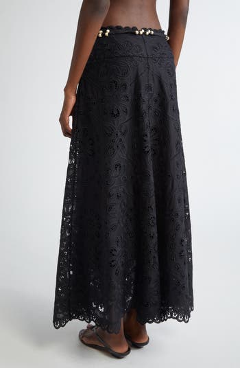 【ZIMMERMANN】RHIANNON CROCHET SKIRT Rhiannon Crochet Skirt | Cream/Black – Valentines Austin