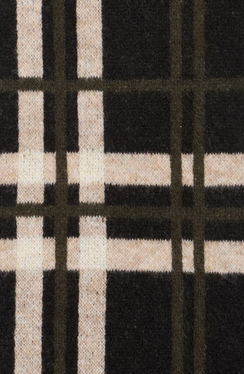 Cole Haan Plaid Cuff Scarf In Black