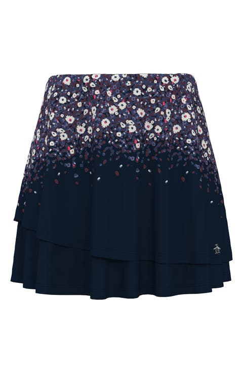 Zen Floral Double Layer Performance Skort