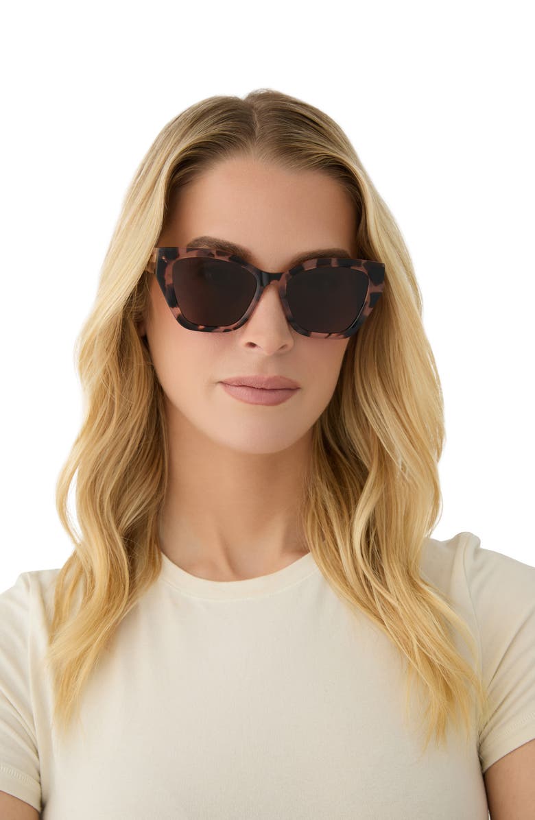 DIFF Evie 54mm Polarized Sunglasses, Alternate, color, Himalayan Tortoise / Brown