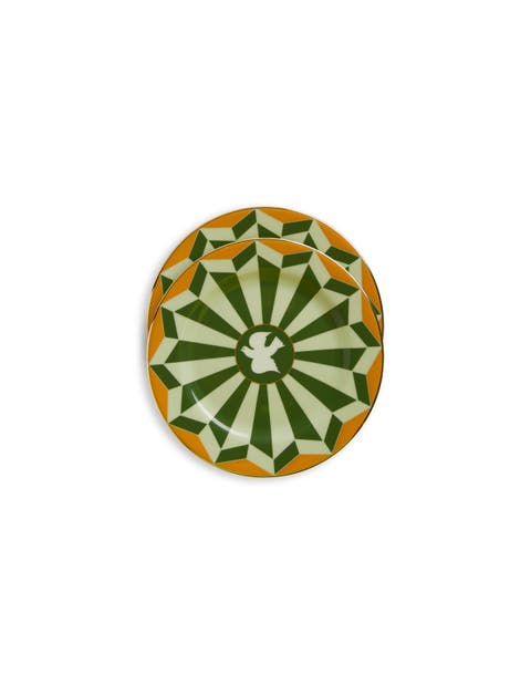 Dessert Plates Set Of 2 Roman Dove Bosco Dark Green