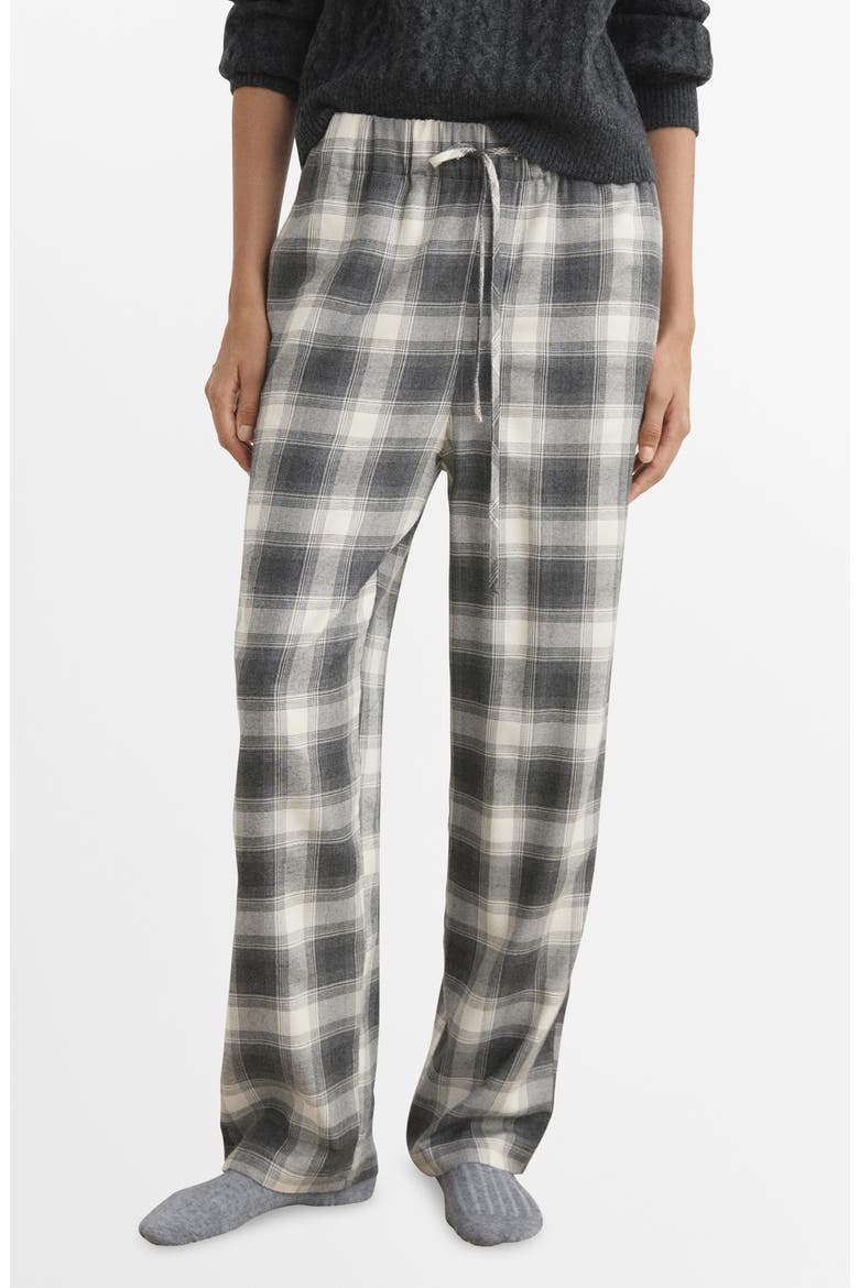 Plaid Flannel Pajama Pants, Main, color, GREY