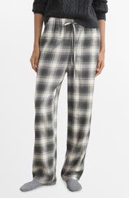 MANGO Plaid Flannel Pajama Pants