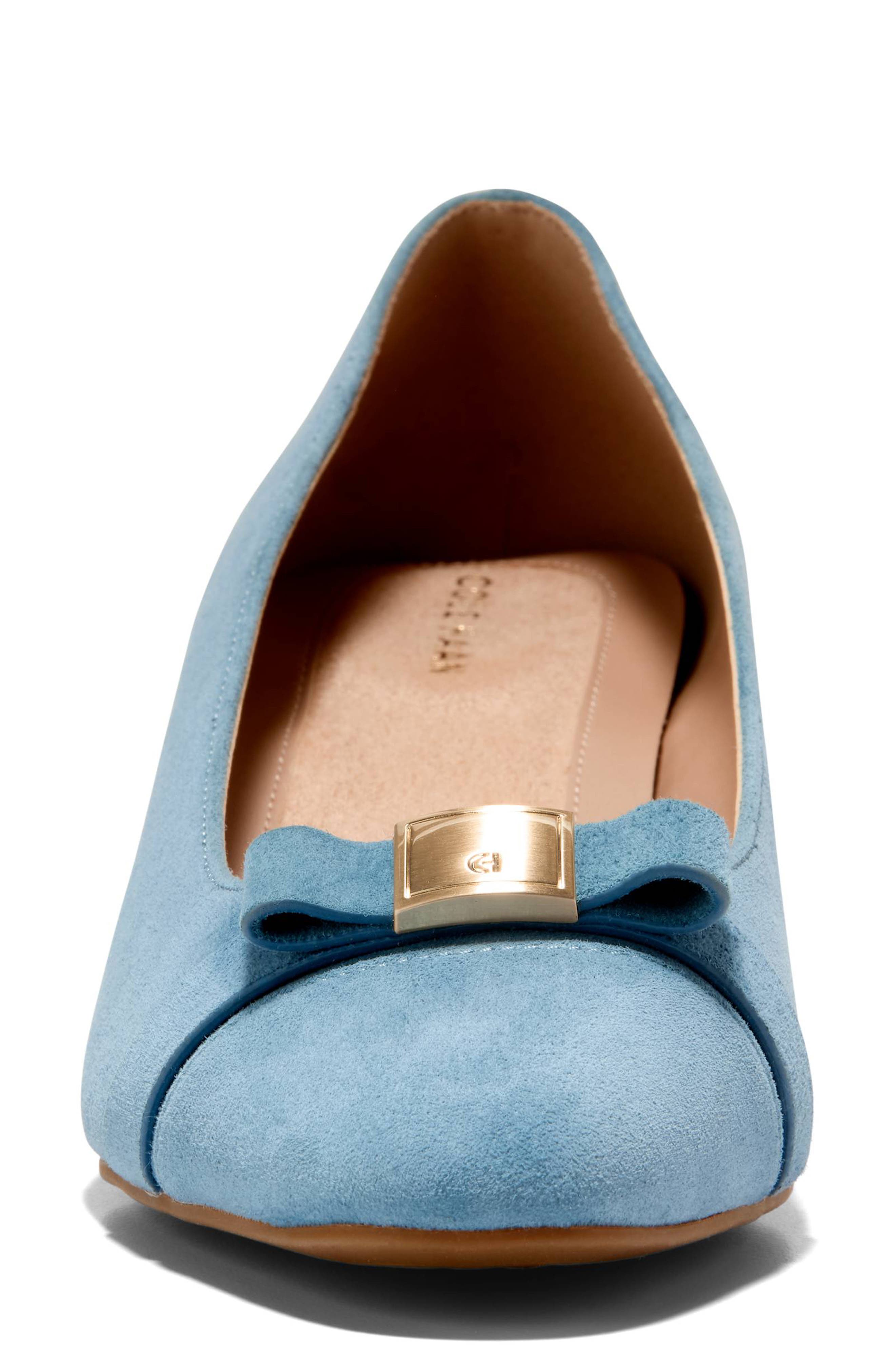Malta Bow Wedge Pump, Alternate, color, PROVINCIAL BLUE SUEDE